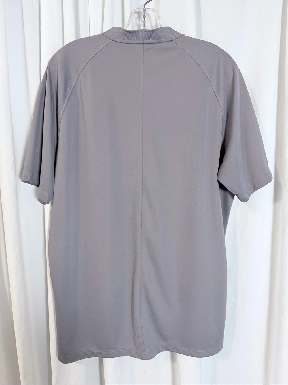 Nike Men’s Gray Dri-FIT Short-Sleeve Collarless Polo